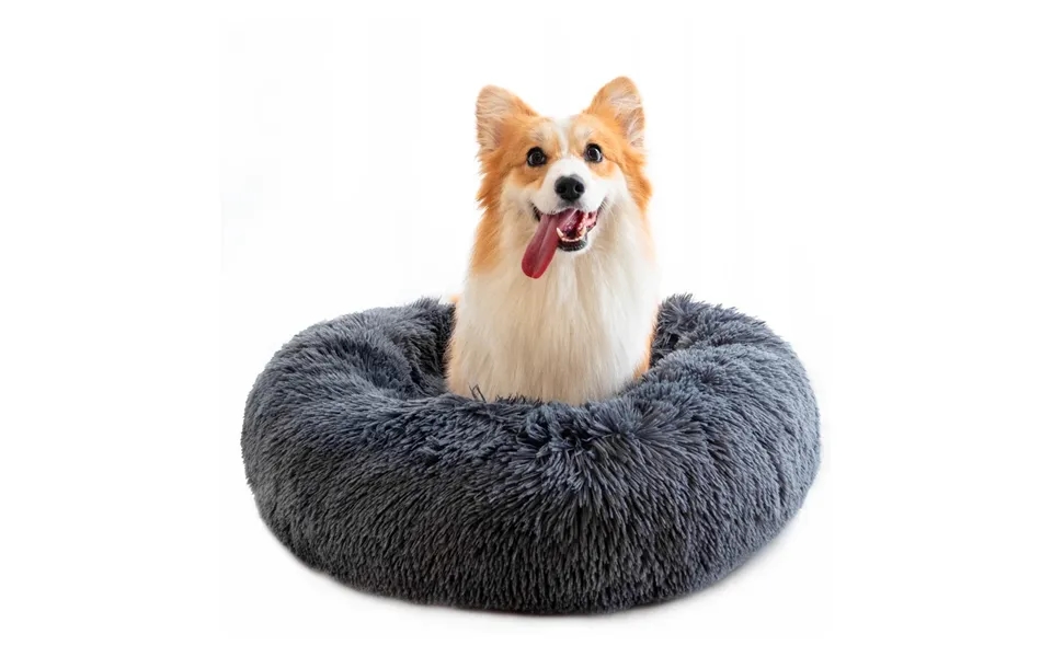 Blød Og Beroligende Donut Hundeseng Mange Farver - Pink 60 Cm