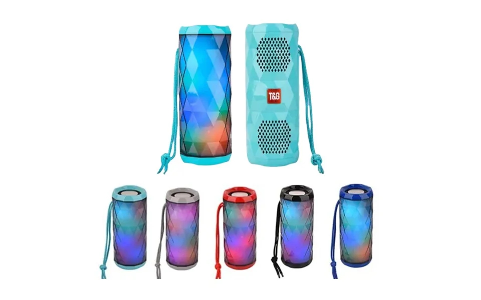 Bluetooth Højttaler 5w Med Seje Led Lyseffekter Og Dobbelt Bas - Rød