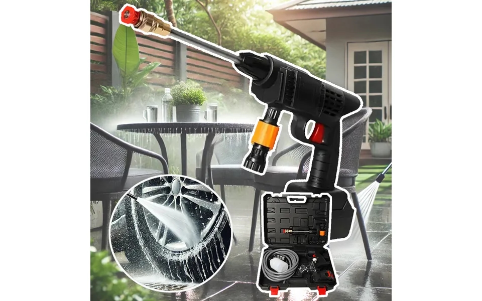 Højtryksrenser Transportabel 26 Bar 377 Psi - M Batteri 260w Inkl