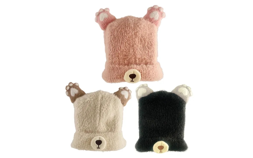 Hyggelige Plys Strik Huer - Rosa