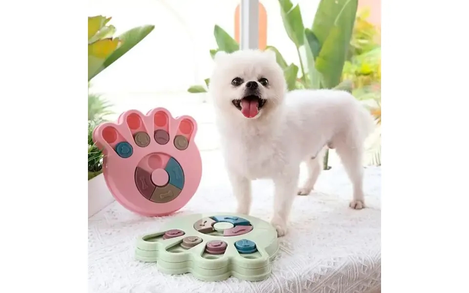 Interaktivt Foder-puslespil Til Hunde - Pink