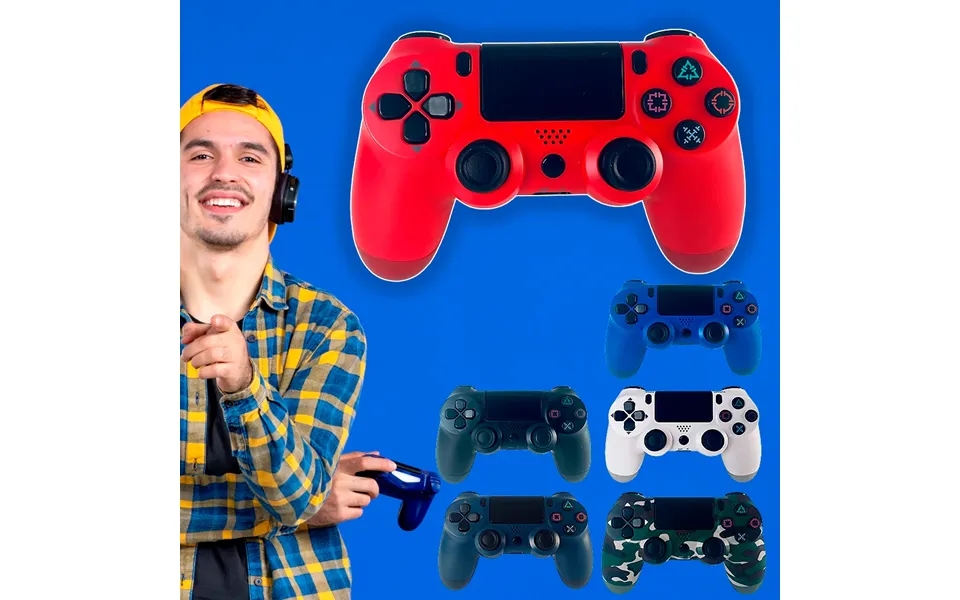 Ps4 Trådløs Controller M. Touchpad Og Vibration - Hvid