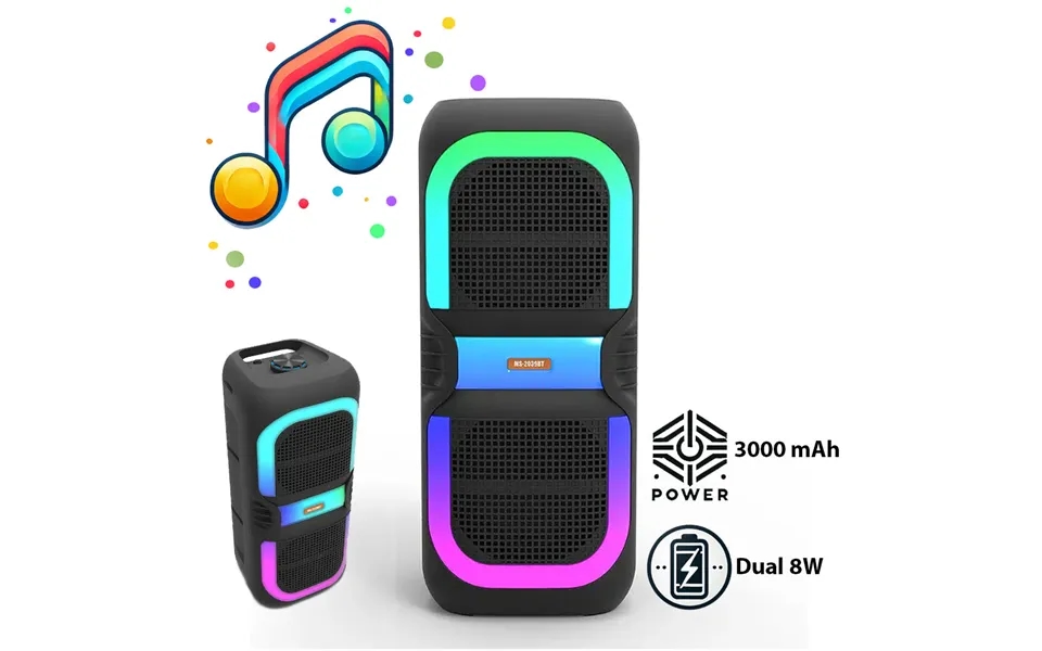 Soundbox Højtaler Med Bluetooth - Rgb-lys