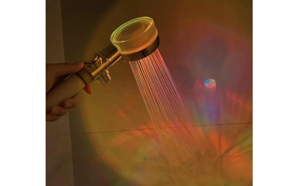 Vandbesparende Bruse Hoved Med Temperaturkontrol I Farverig Led Lys