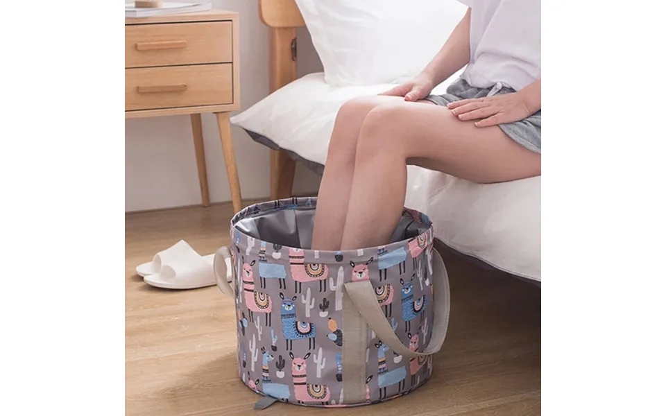 Sammenfoldelig Fodbad - Grå Lama