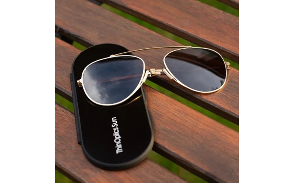 Solbriller Med Fladt Etui - Thinoptics Brun Pilot