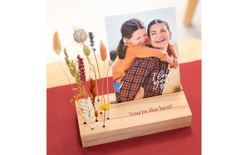 Smartphoto Borddekoration Med Kort Og Tørrede Blomster