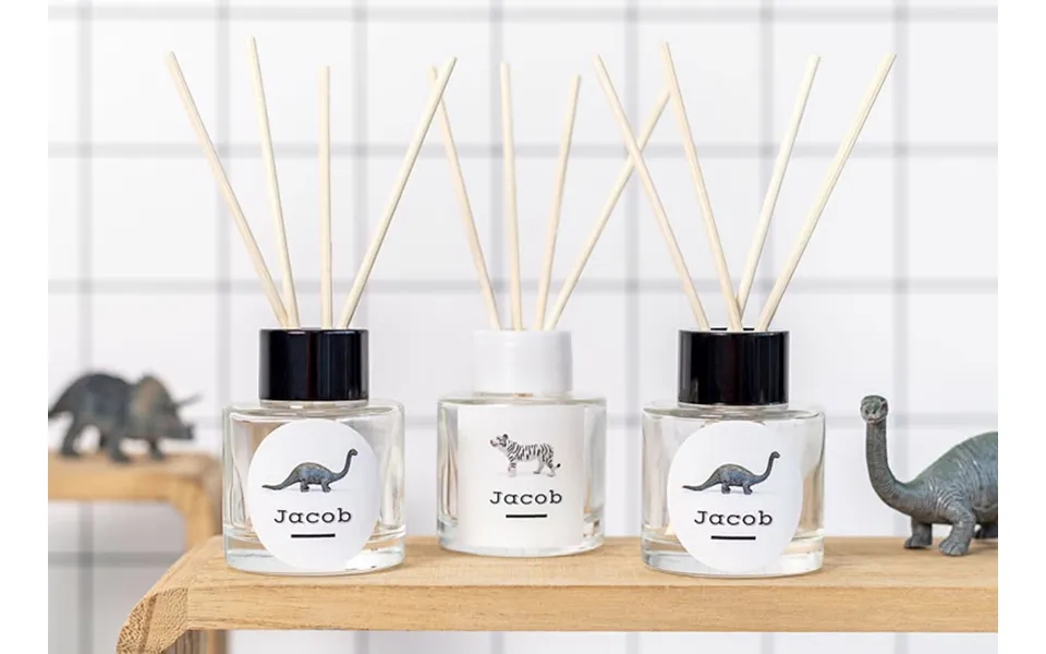 Smartphoto Diffuser Med Duftpinde Sort Rund - 12 Stk