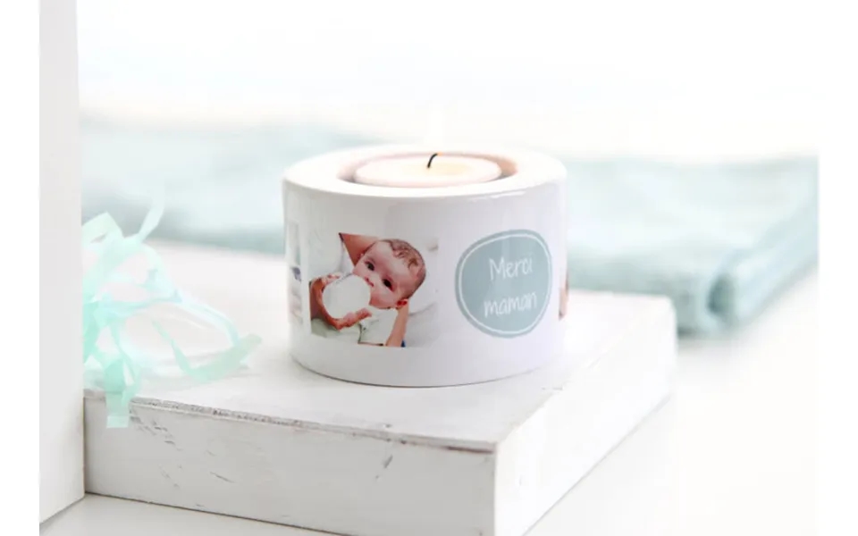 Smartphoto Fyrfadslyseholder I Keramik