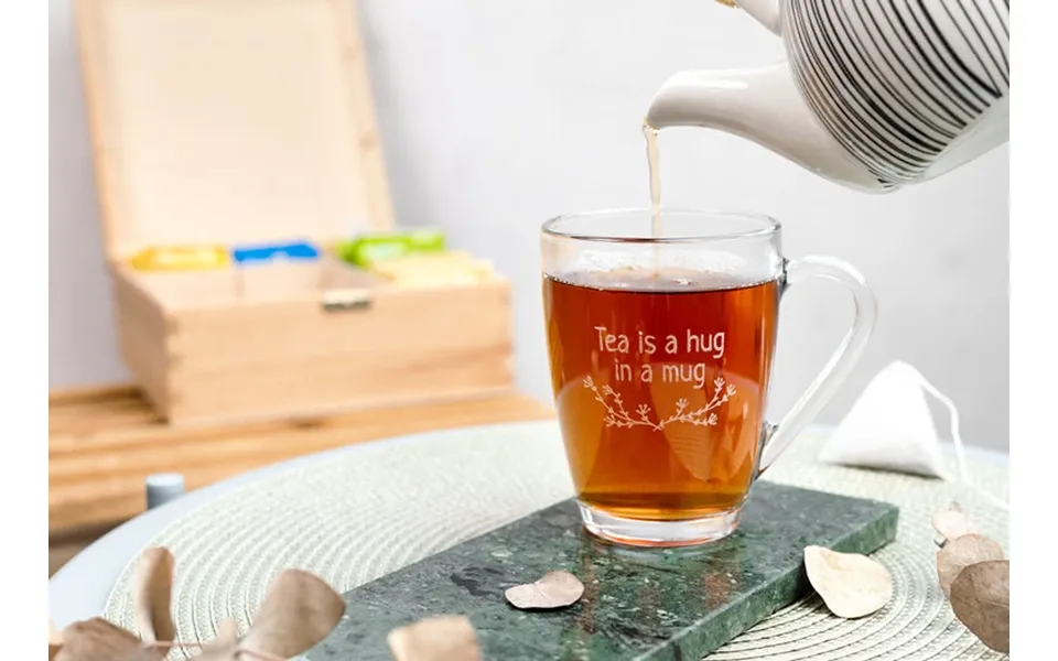 Smartphoto Tesæt Med Teboks Med Indgraveret Tekrus