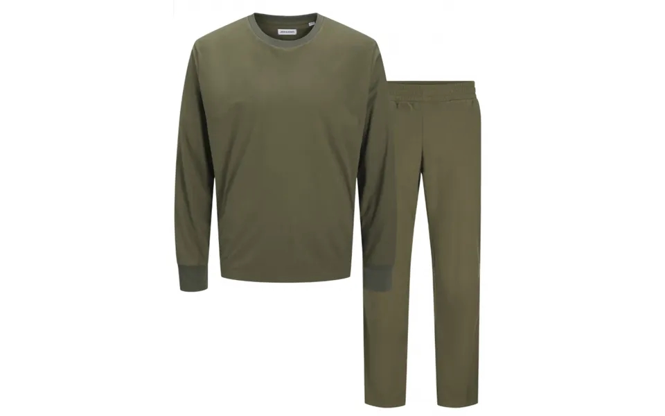 Jack And Jones Herresæt Til Lounge Med Sweater Og Sweatpant Grøn