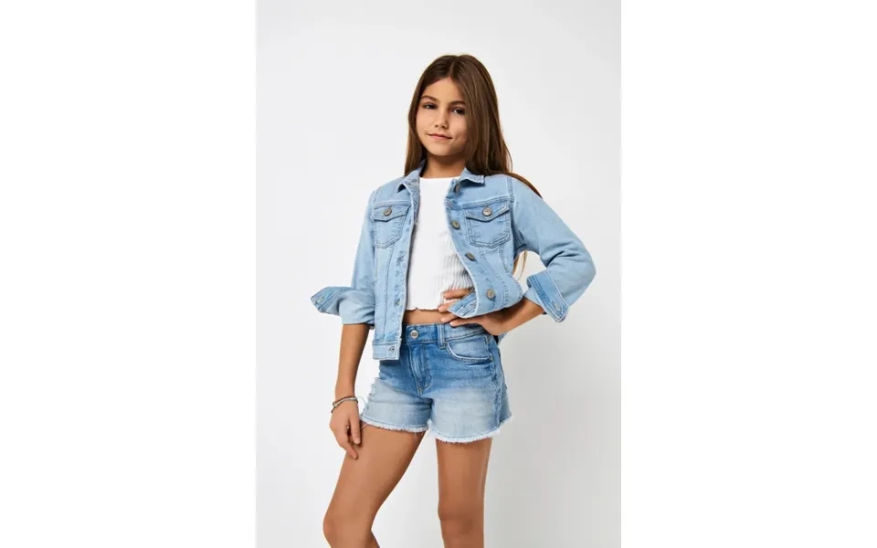 Kids Only Kogsara Lyseblå Denim Jakke Til Piger