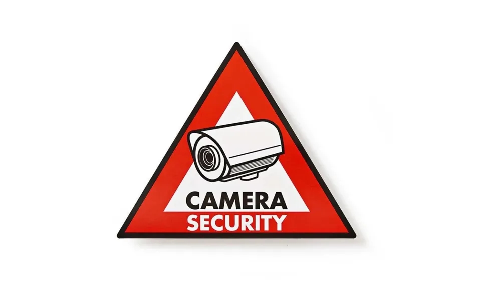 Klistermærke Til Kameraovervågning Trekantet 5 Stk. Pakke