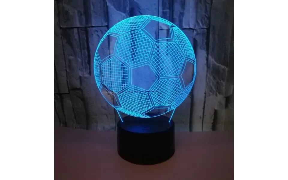 Flot Fodbold 3d Lampe. Lysende Fodbold. Farveskift Mellem 7 Farver