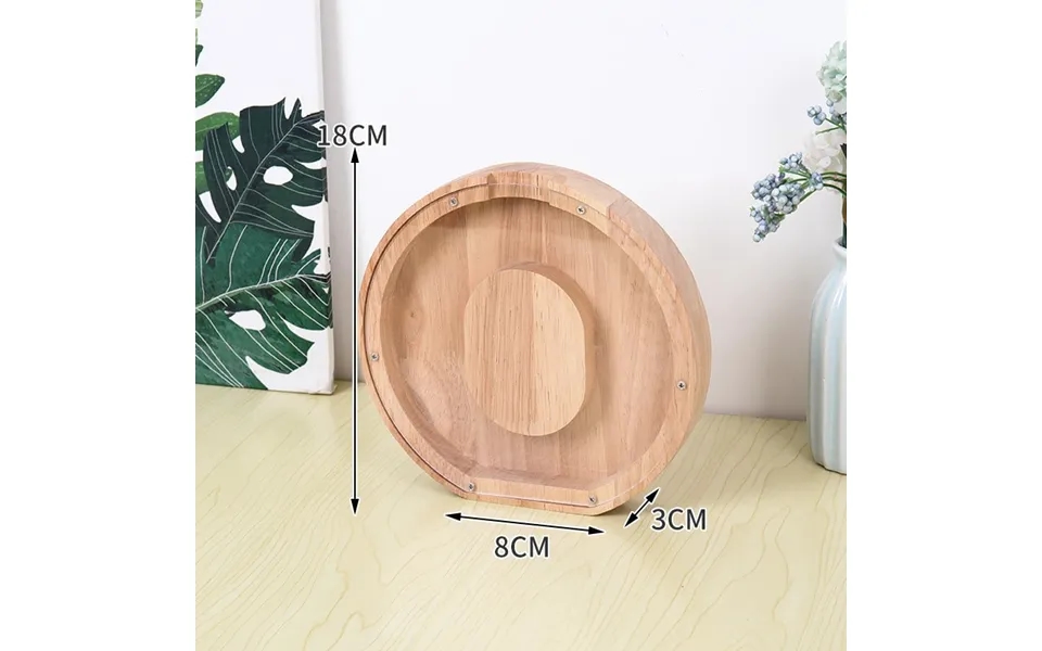 Flot Personlig Træbogstav Sparegris. Bogstav - O.