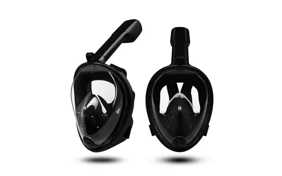 Full Face Dykkermaske Med Snorkel Samt Holder Til Aktivitetskamera