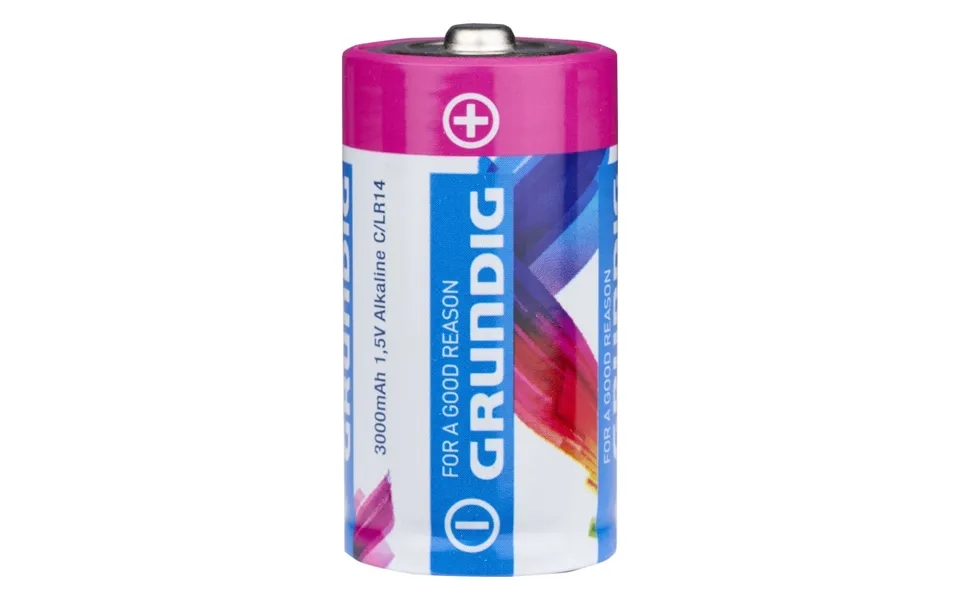 Grundig Alkaline Lr14 C-batterier. 3000mah. 2 Stk