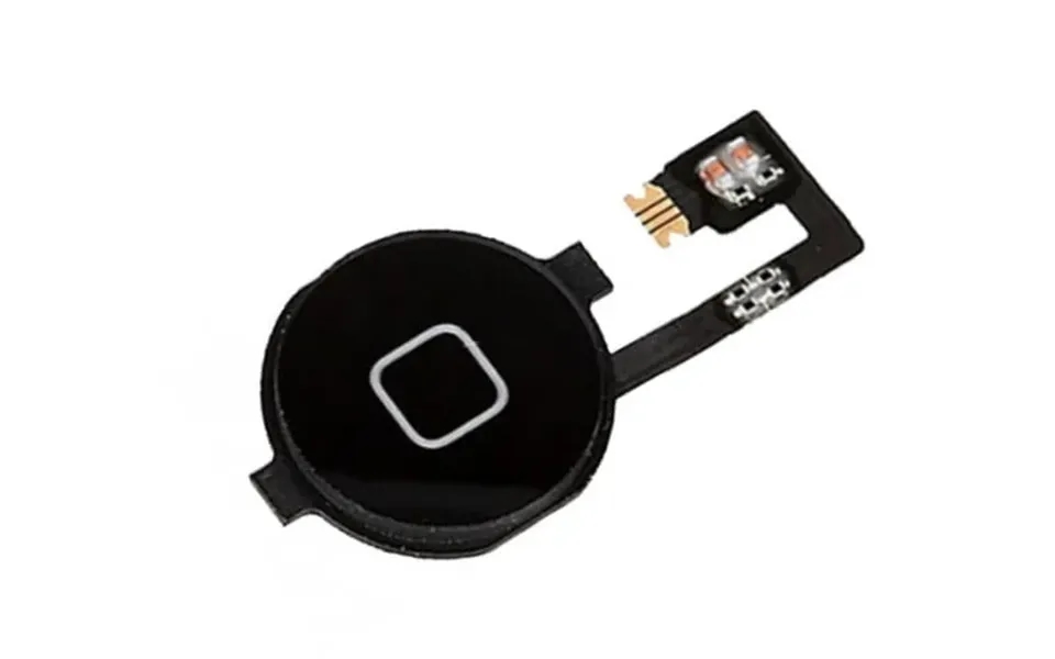 Iphone 4s Home Knap Med Kabel. Oem Kvalitet. Sort.