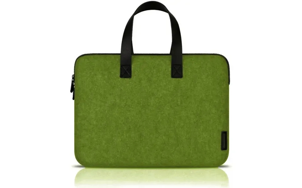 Lækker Cartinoe Håndtaske I Uldfilt Til 11â Computere. Grøn.