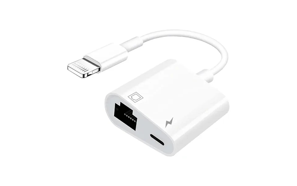 Lightning Til Ethernet Adapter - Hurtig Rj45 Lan Forbindelse Til Iphone Og Ipad 10 100 Mbps
