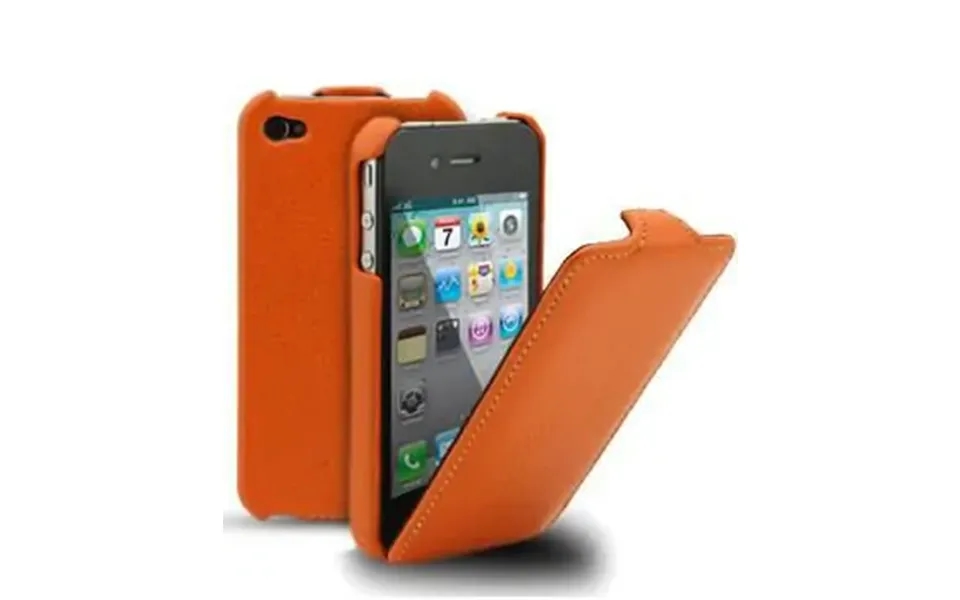 Melkco Lædercover Til Iphone 4 4s. Orange.