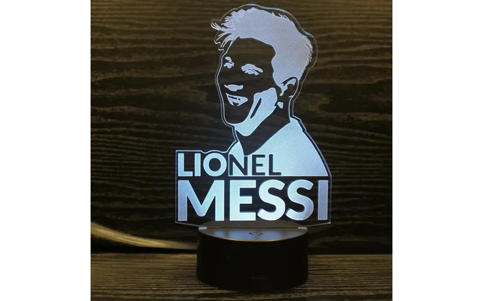 Messi 3d Lampe. Lionel Messi Natlampe. Farveskift Mellem 7 Farver