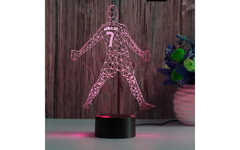 Ronaldo 3d Lampe. Christiano Ronaldo Jubelscene. Farveskift Mellem 7 Farver