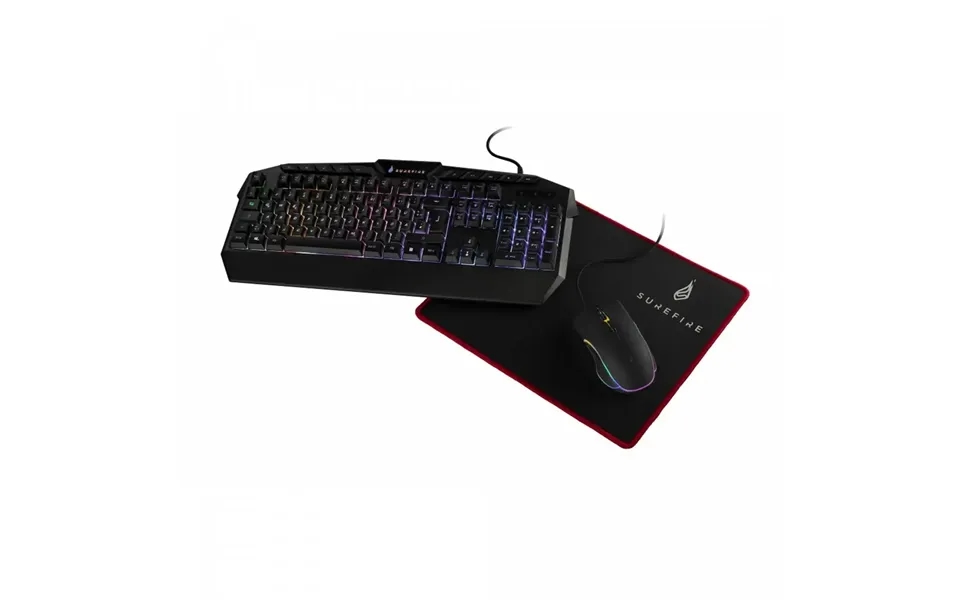 Surefire Kingpin Gaming Combo Set. 3-i-1 Gaming Pakke Med Tastatur - Mus Og Musemåtte