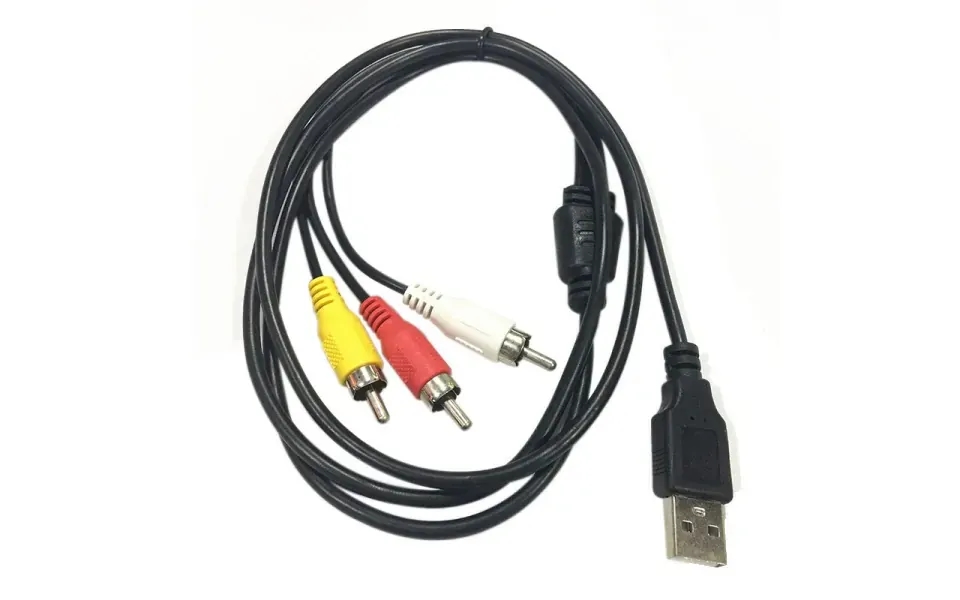 Usb Til Av Kabel. 3rca Til Usb Adapter Kabel. 1.5m.