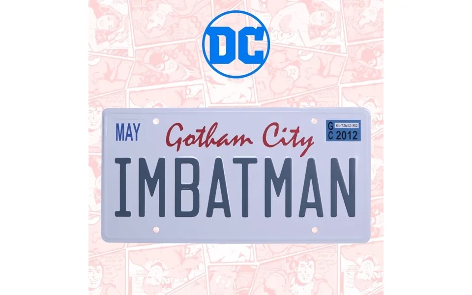 Fanatik Dc Comics Batman Nummerplade Blikskilt