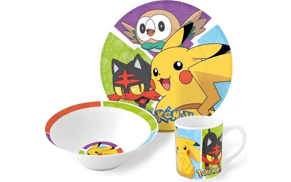 Pokémon Pokémon Stor - Keramisk Gavesæt Med 3 Dele
