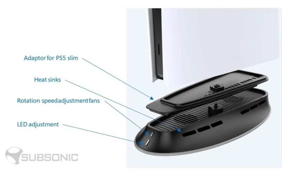 Subsonic Led-stativ Til Afkøling - Ps5 Ps5 Slim