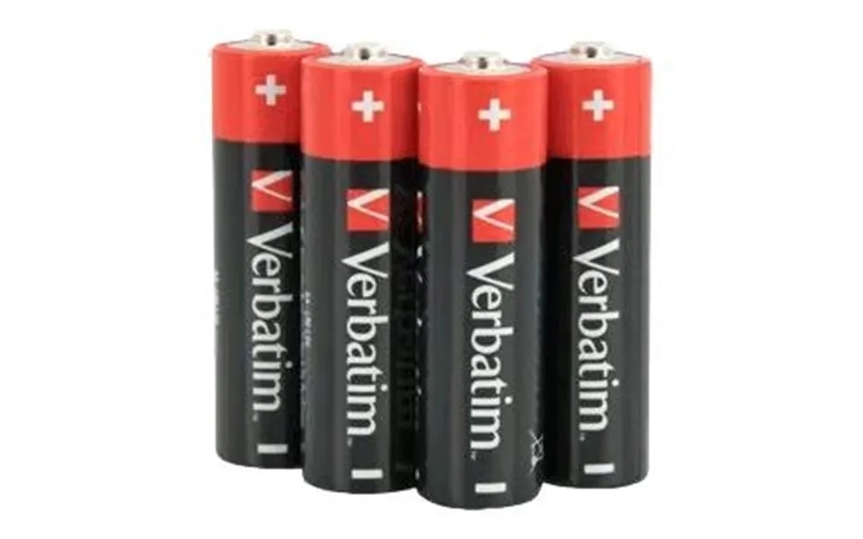 Verbatim Alkaline Battery Aa 4 Pack Shrink