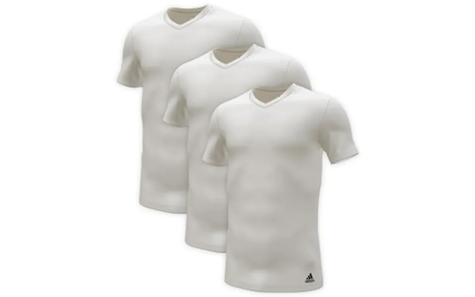 Adidas 3p Active Flex Cotton V-neck T-shirt Hvid Bomuld Medium Herre