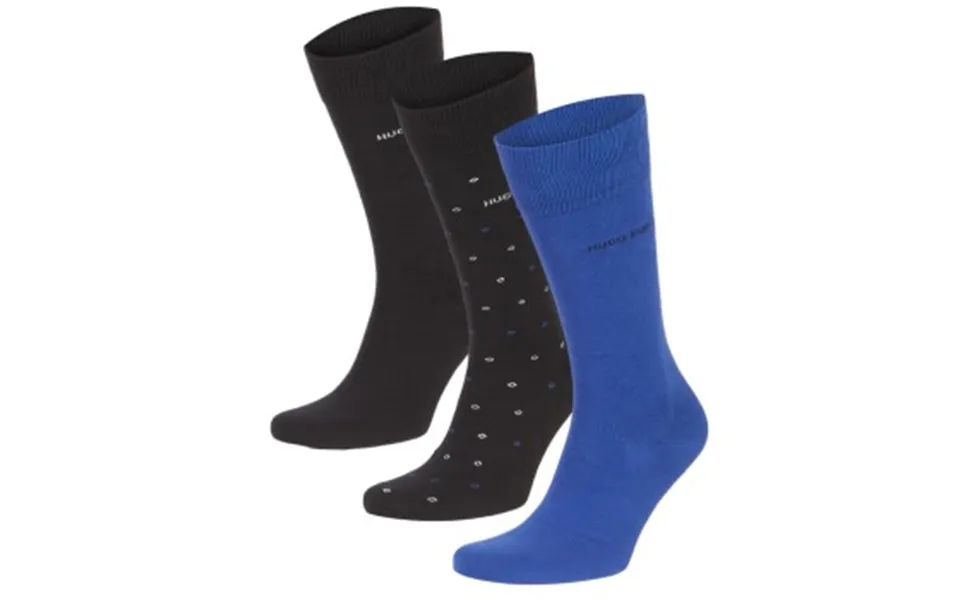 Boss Strømper 3p Logo Gift Box Sock Blå Str 40 46 Herre