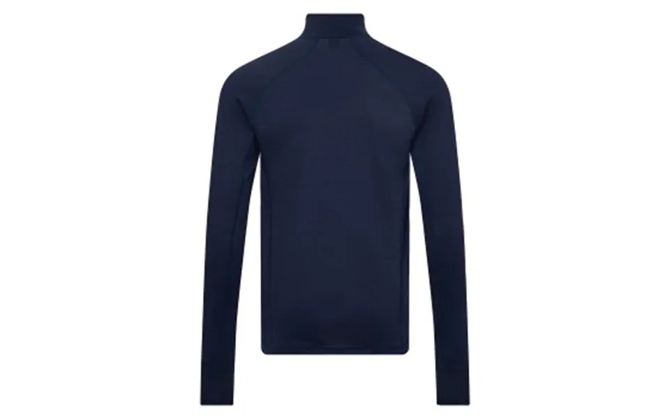 Dovre Wool Zip Single Jersey Marineblå Uld Small Herre