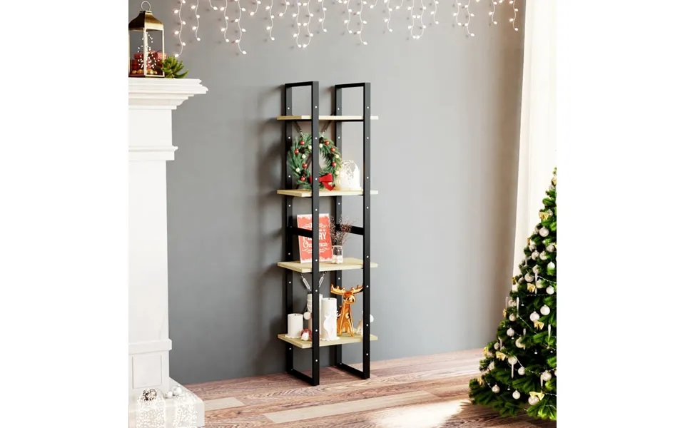 Vidaxl Bogreol 40x30x140 Cm 4 Hylder Massivt Fyrretræ