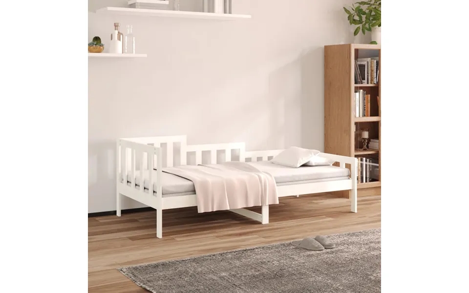 Vidaxl Daybed Uden Madras 90x200 Cm Massivt Fyrretræ Hvid