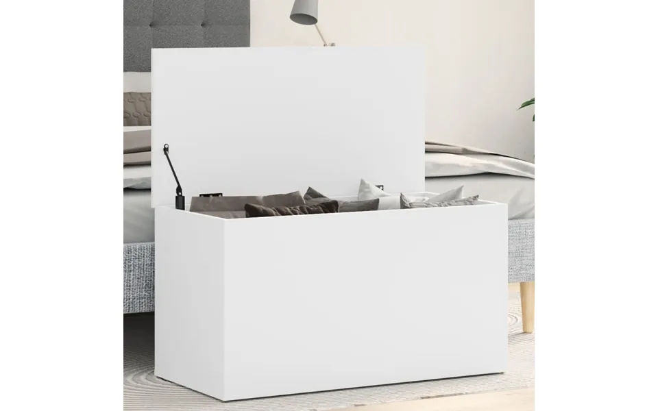 Vidaxl Opbevaringskasse 84x42x46 Cm Konstrueret Træ Hvid