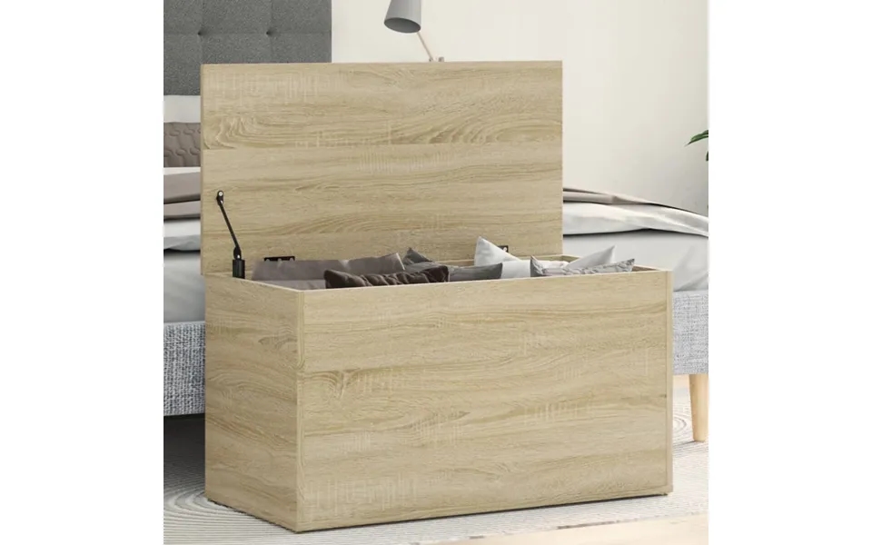 Vidaxl Opbevaringskasse 84x42x46 Cm Konstrueret Træ Sonoma-eg