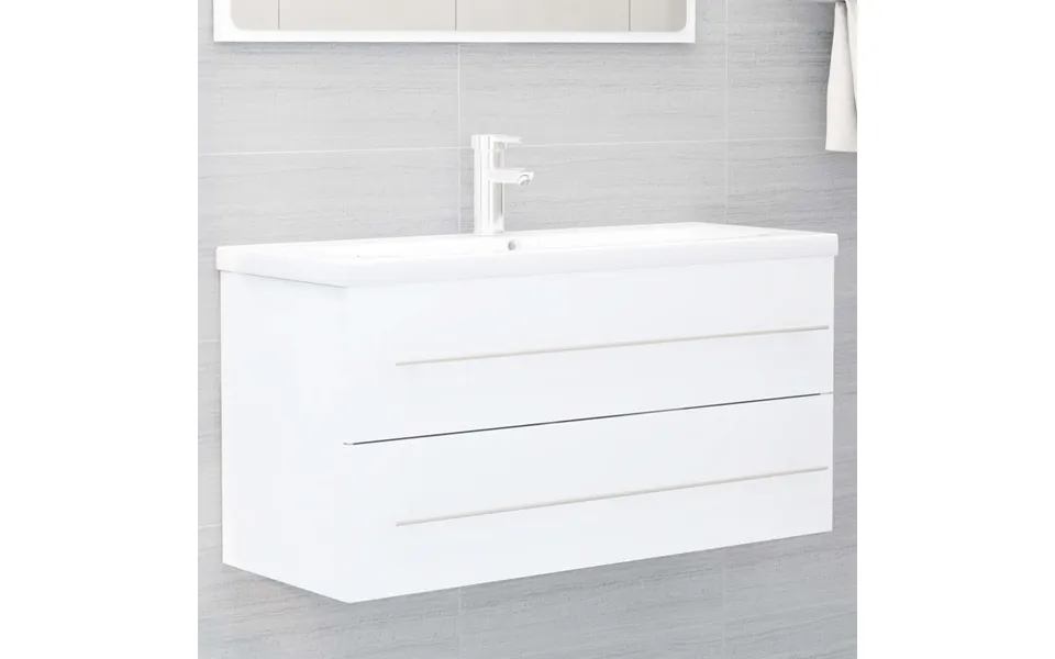 Vidaxl Skab Til Håndvask 100x38,5x48 Cm Konstrueret Træ Hvid