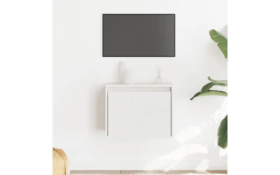 Vidaxl Vægskab 45x30x35 Cm Massivt Fyrretræ Hvid