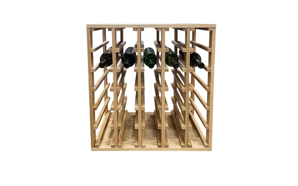 Vinreol I Træ 30 Flasker - 60x60x30 Cm