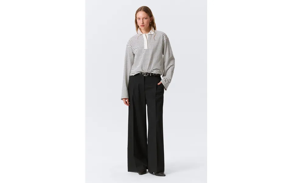 High Waisted Wide Leg Suiting Trousers