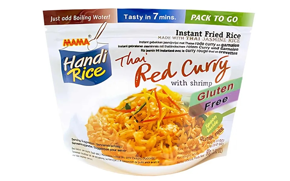 Madspildsvare Mama Instant Rice Red Curry Shrimp 80 G