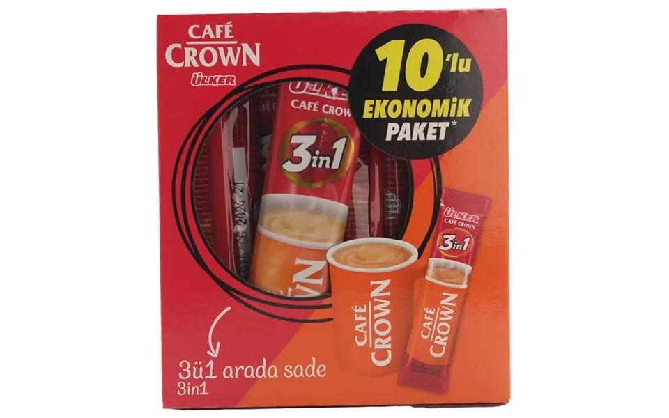 Ulker Café Crown 3in1 Instant Coffee 10 Stk