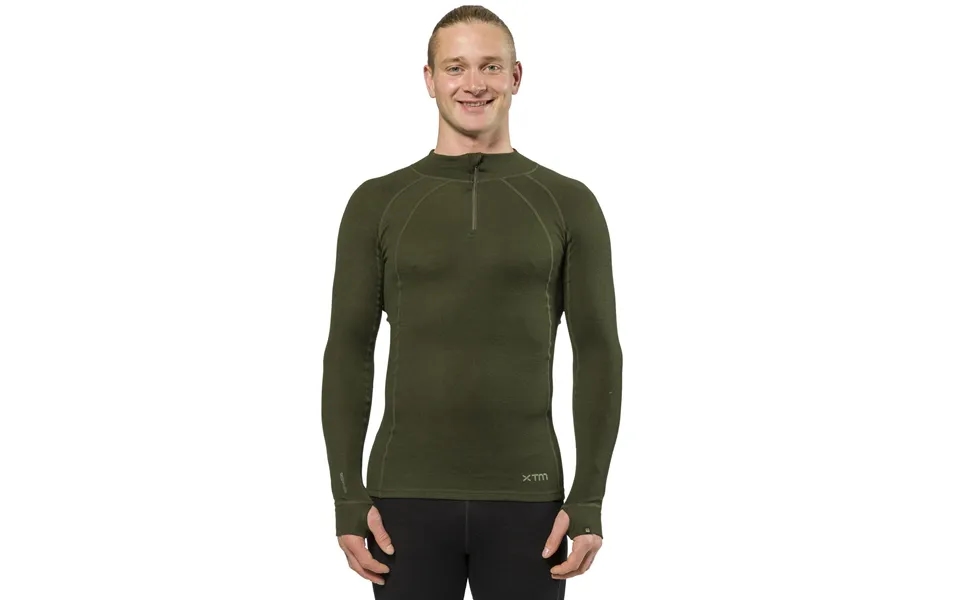 Merino230 1 2 Zip Tyk Skiundertrøje Til Herre - 100% Australsk Merinould Forest