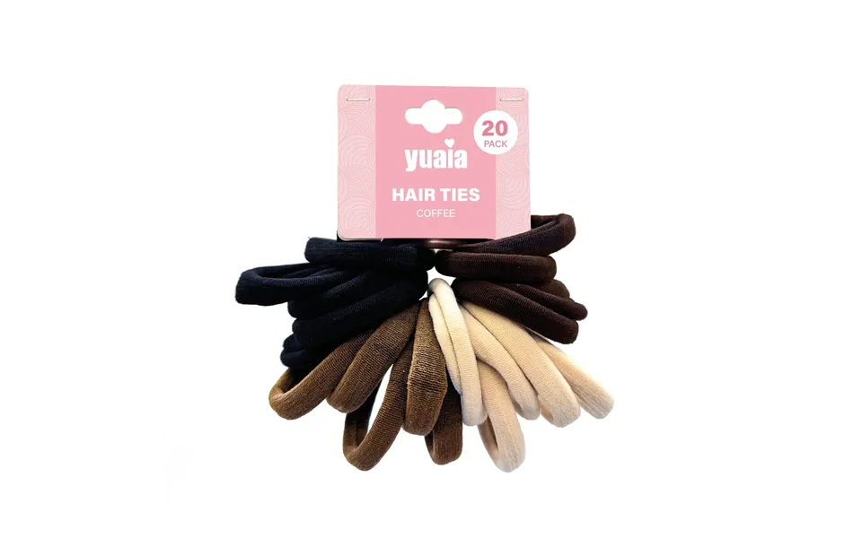 20 Stk. Hårelastikker - Coffee